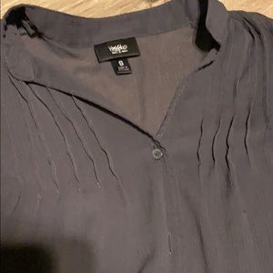 Mossimo small gray sheer blouse
